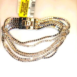 Sparkling Bracelet / Silver Rhinestone Bracelet